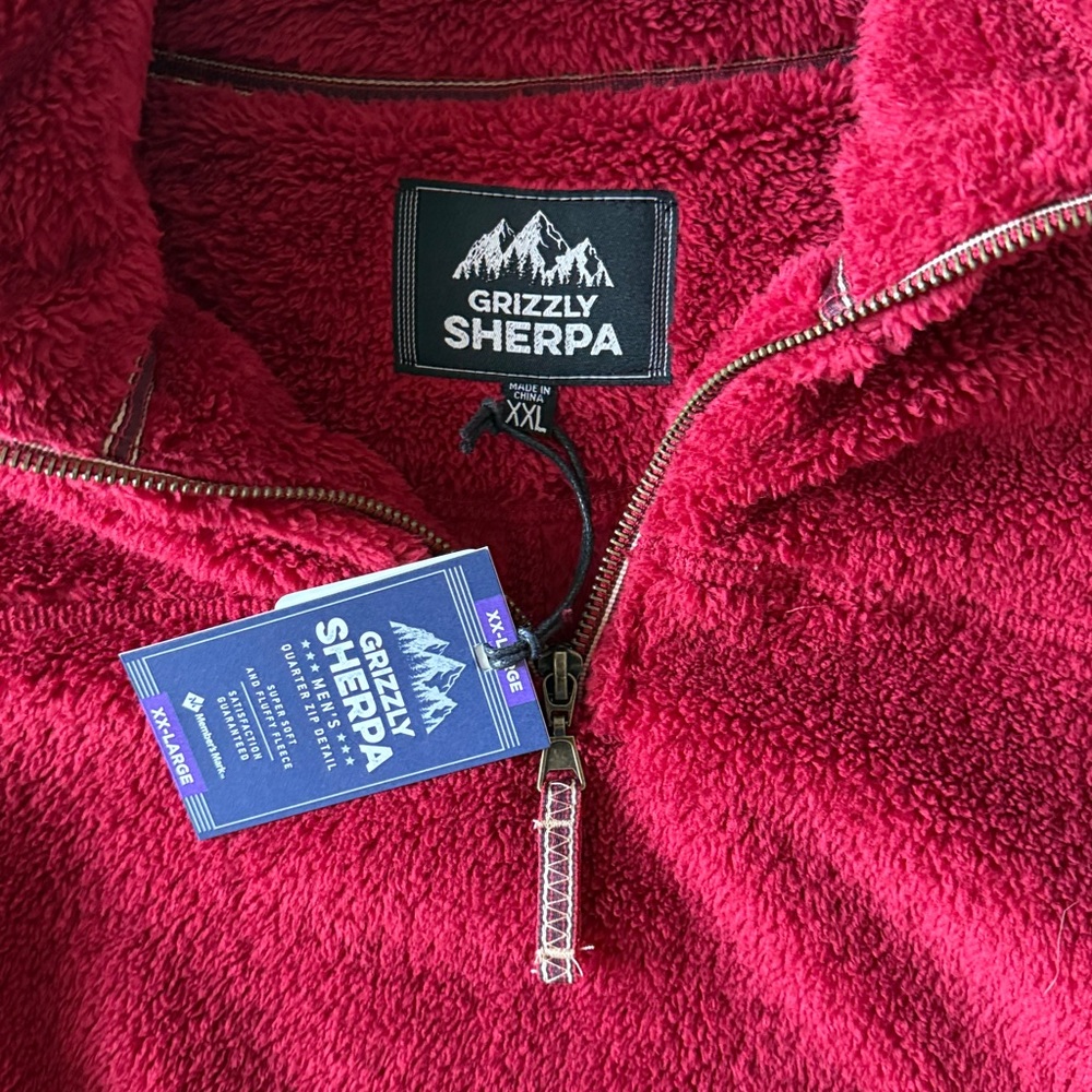 Red Quarter-Zip Fleece Pullover - Picture 2 of 3